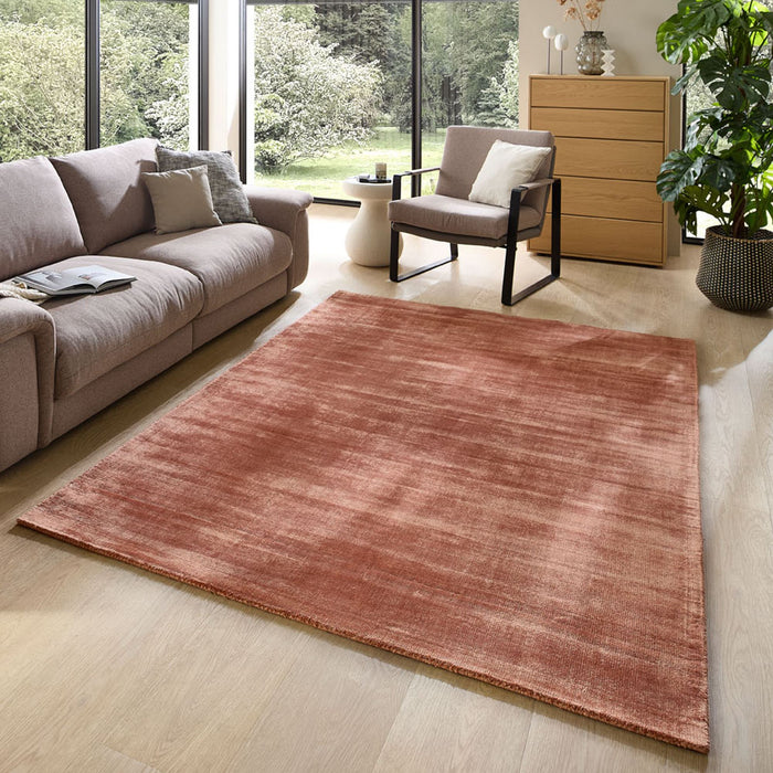 Theko handgeweven viscose tapijt Star 120x180 cm - Koper