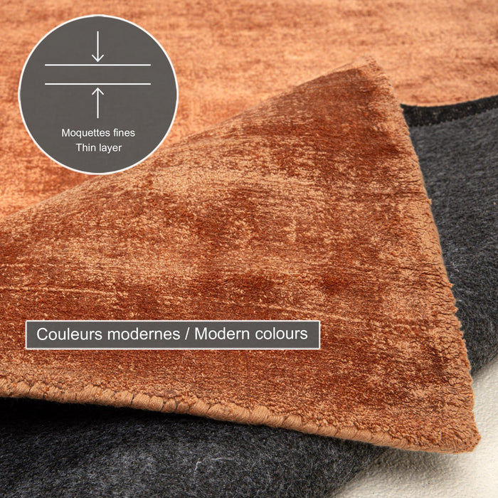 Theko handgeweven viscose tapijt Star 120x180 cm - Koper