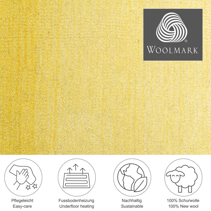 Theko Tapijt met kleurverloop Wool Comfort 70x140 cm - Geel