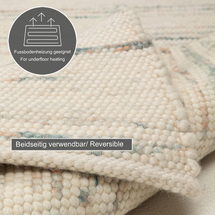 Theko Handgeweven wollen tapijt Alpen 170x240 cm - Multicolor
