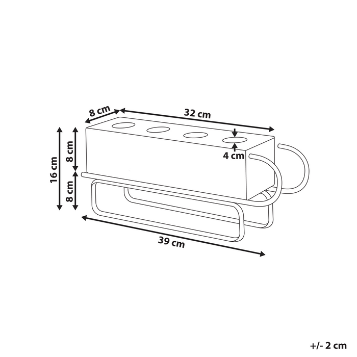 Beliani - KUHMO - Kaarshouder - Geel - IJzer