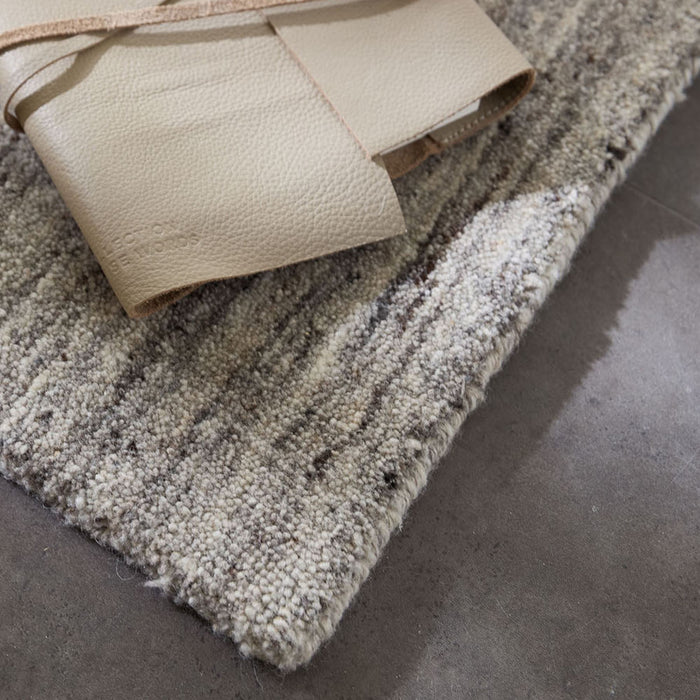 Theko Handgeweven wollen tapijt Pure 90x160 cm - Grijs