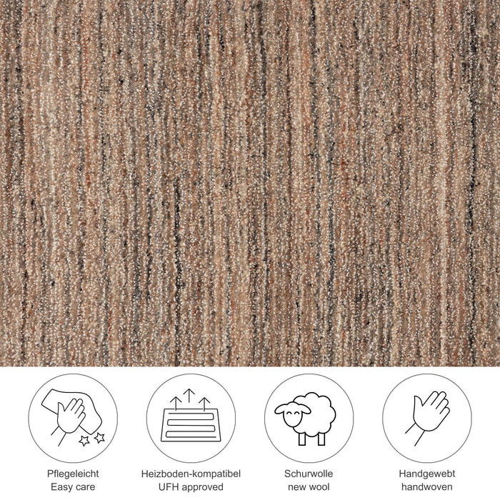 Theko Handgeweven wollen viscose tapijt San Diego 250x300 cm - Roze