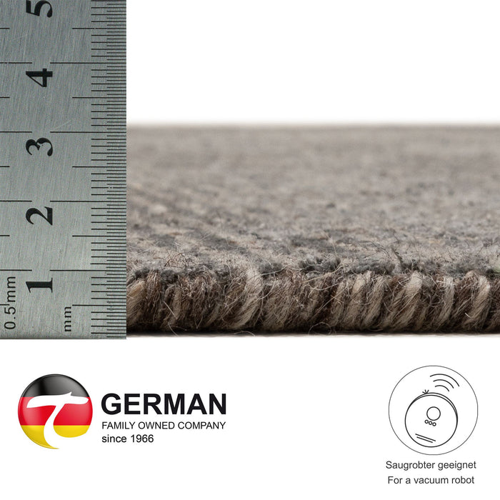 Theko gestreept UNI-tapijt Venus 70x140 cm - Antraciet