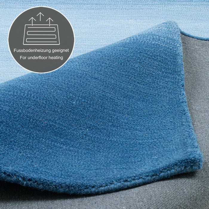 Theko Tapijt met kleurverloop Wool Comfort 70x140 cm - Blauw