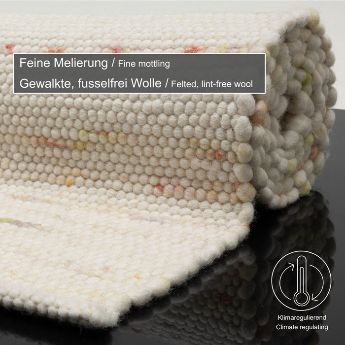 Theko Handgeweven wollen tapijt Alpen 190x250 cm - Multipastel