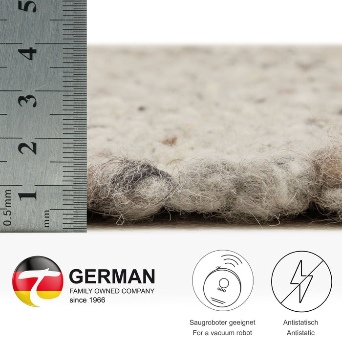 Theko Alm-Glück natuurtapijt 140x200 cm - Grijs