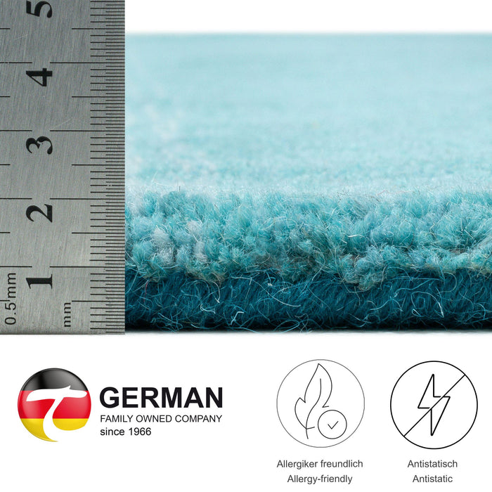 Theko Tapijt met kleurverloop Wool Comfort 160x230 cm - Turquoise