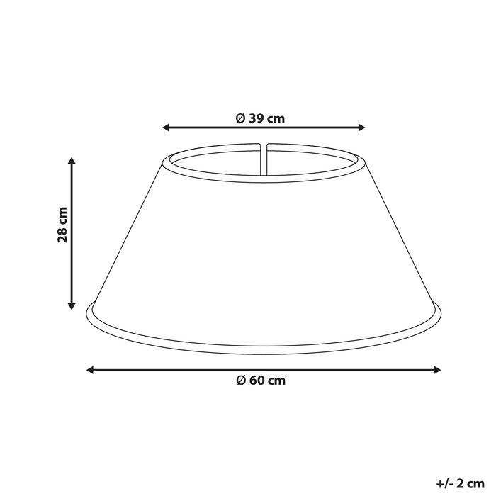 Beliani - GLACE - Kerstboomrok - Naturel|Rood - ⌀ 60 cm - Zeegras