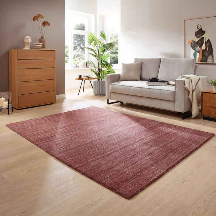 Theko Handgeweven wollen tapijt Pure 250x300 cm - Rood