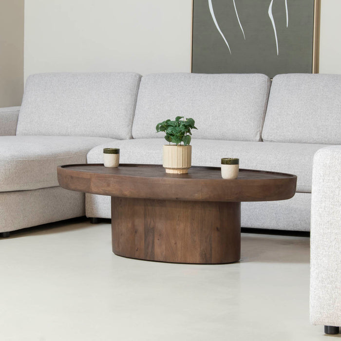 DÉJA Living - Salontafel Mangohout - Donkerbruin - 120x65x39cm - Sola