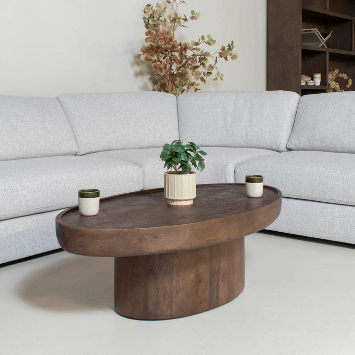 DÉJA Living - Salontafel Mangohout - Donkerbruin - 120x65x39cm - Sola