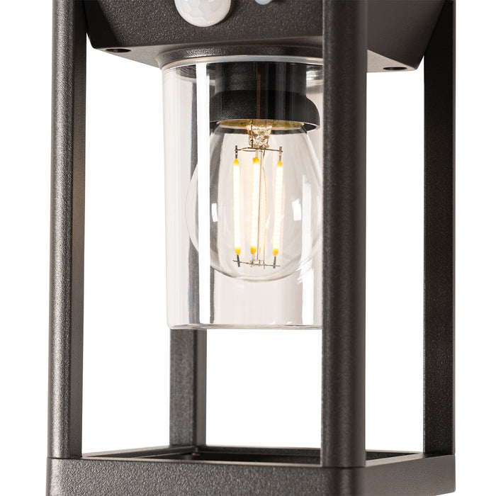 QAZQA Buiten wandlamp donkergrijs incl. LED en dimlicht op solar -