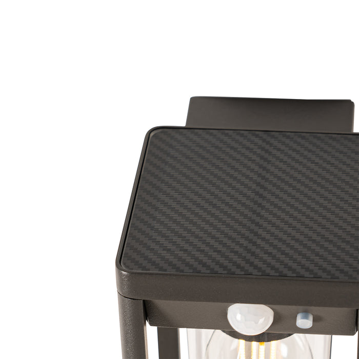 QAZQA Buiten wandlamp donkergrijs incl. LED en dimlicht op solar -