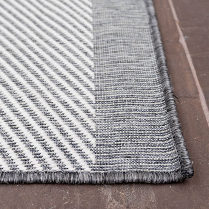 Buitenkleed Border - Grijs|wit - dubbelzijdig - EVA Interior