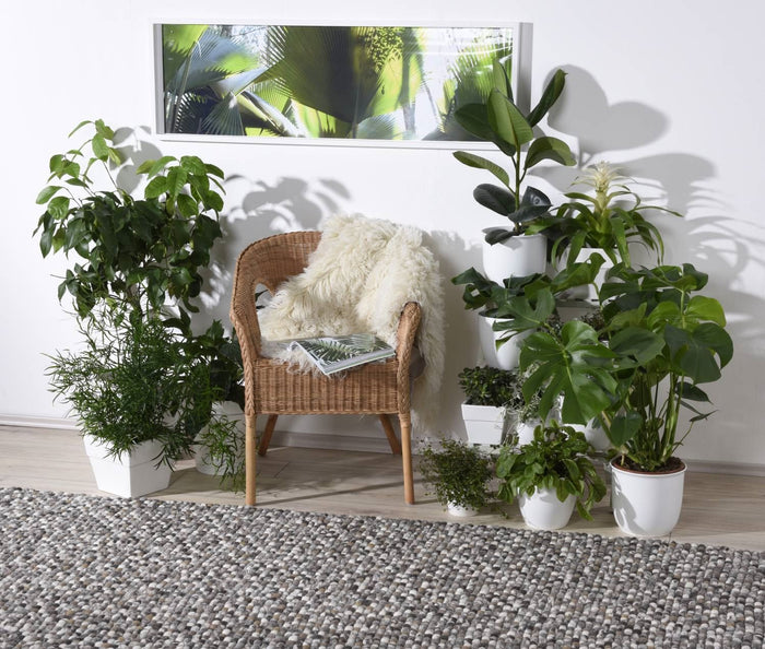 Handgemaakt viltkogeltapijt Felty 90x160 cm - Multicolor Natuurlijk