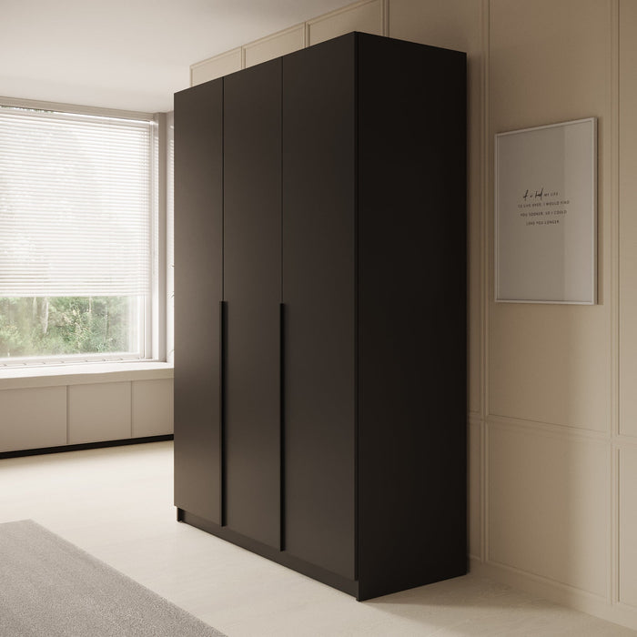 Meubella - Kledingkast Sabre - Zwart - 150 cm