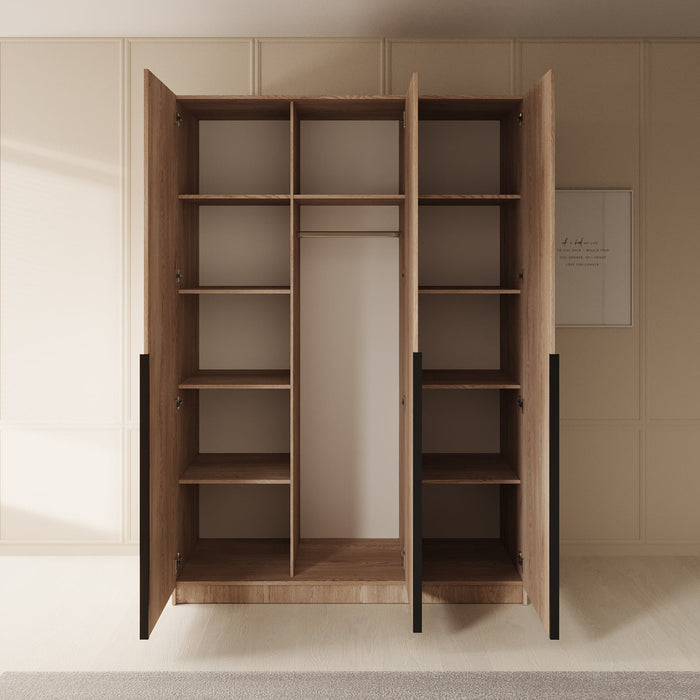 Meubella - Kledingkast Sabre - Eiken - 150 cm