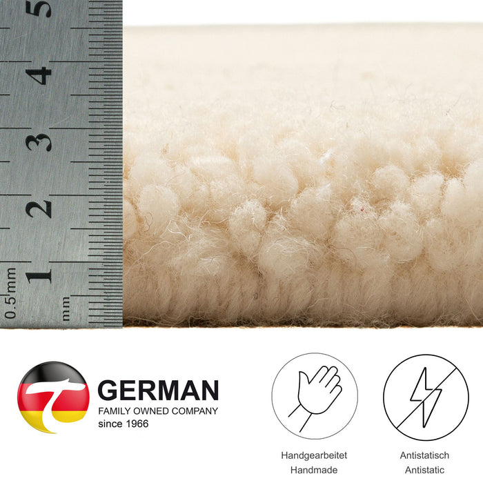 Theko Handgeknoopt Berber tapijt Hadj 120x180 cm - Blanc