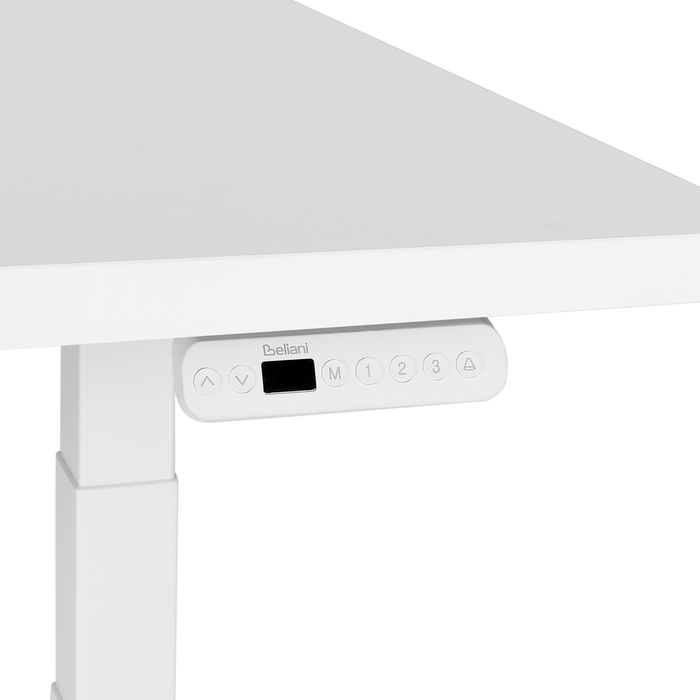 Beliani-DESTINES-Elektrisch Verstelbaar bureau-Wit-160 cm-MDF