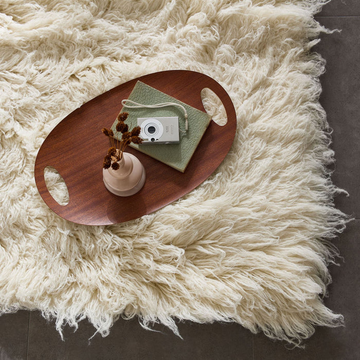 Theko Grieks Flokati-tapijt Flokos 2450 40x60 cm - Crème