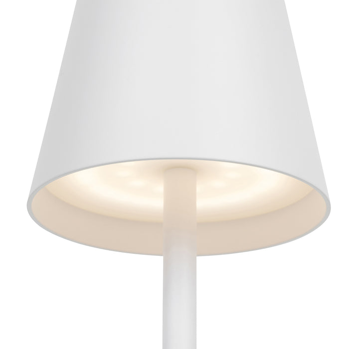 QAZQA Set van 2 buiten tafellamp wit incl. LED en dimmer oplaadbaar -