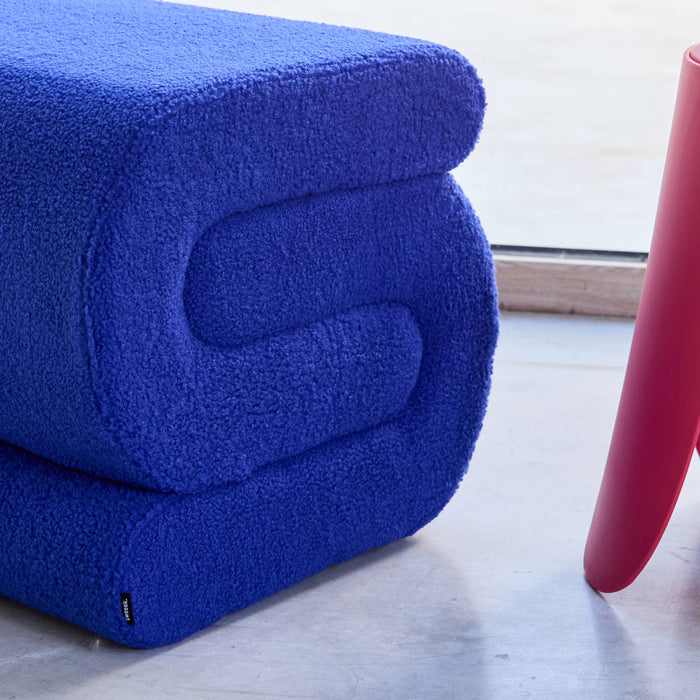 sweeek - Designpoef boucléstof 1 plaats