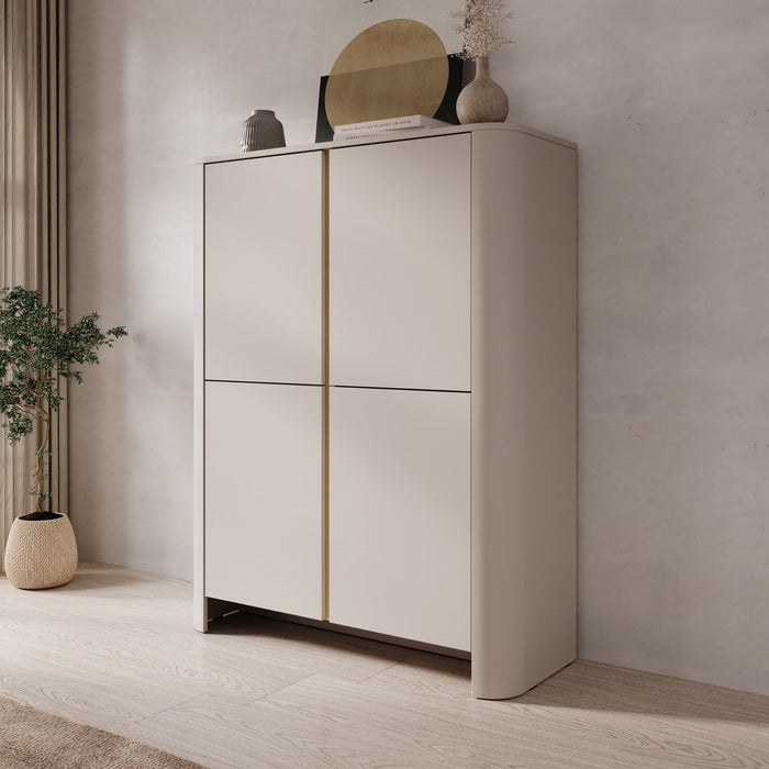 Meubella - Barbados - Dressoir - Beige - 103x39x132 cm