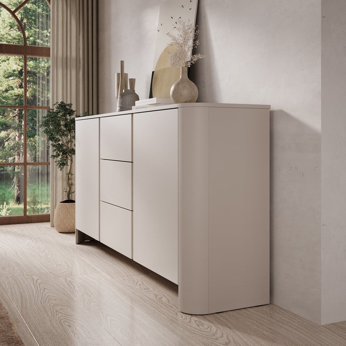 Meubella - Barbados - Dressoir - Beige - 168x39x84 cm