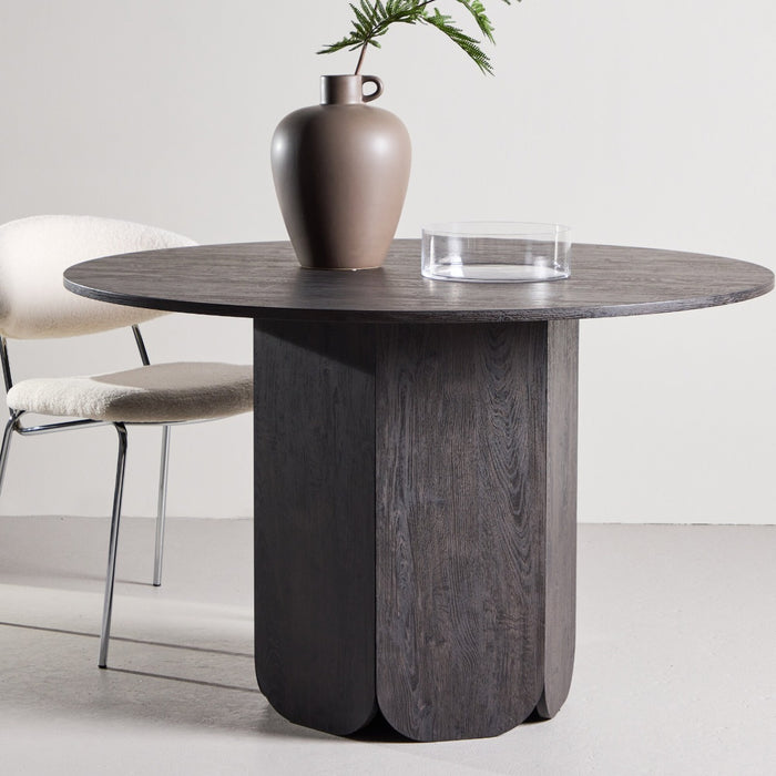 Fjôrd - Eettafel Rond - Zwart - 120x120x75cm - Tekla