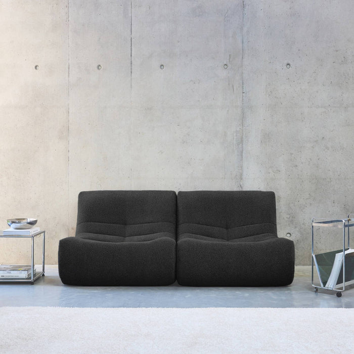 sweeek - Fauteuils boucléstof Sokol 1 zitplaats (set van 2)