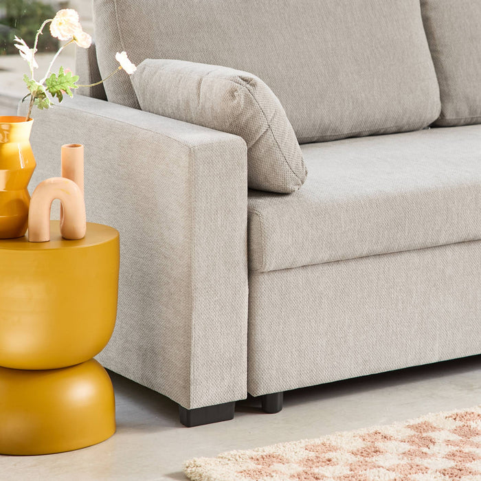 sweeek - Driezits slaapbank in chenille stof