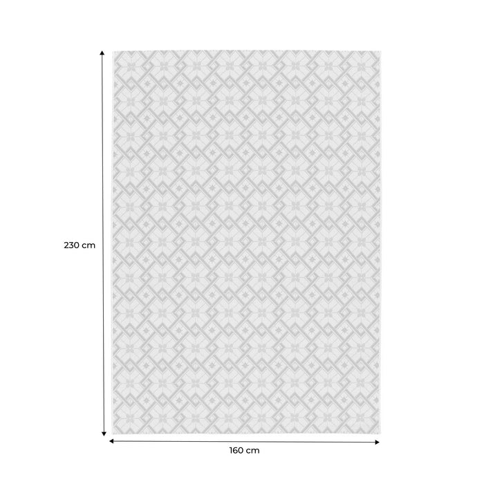 sweeek - Vintage binnen|buiten tapijt, crème, beige en groen