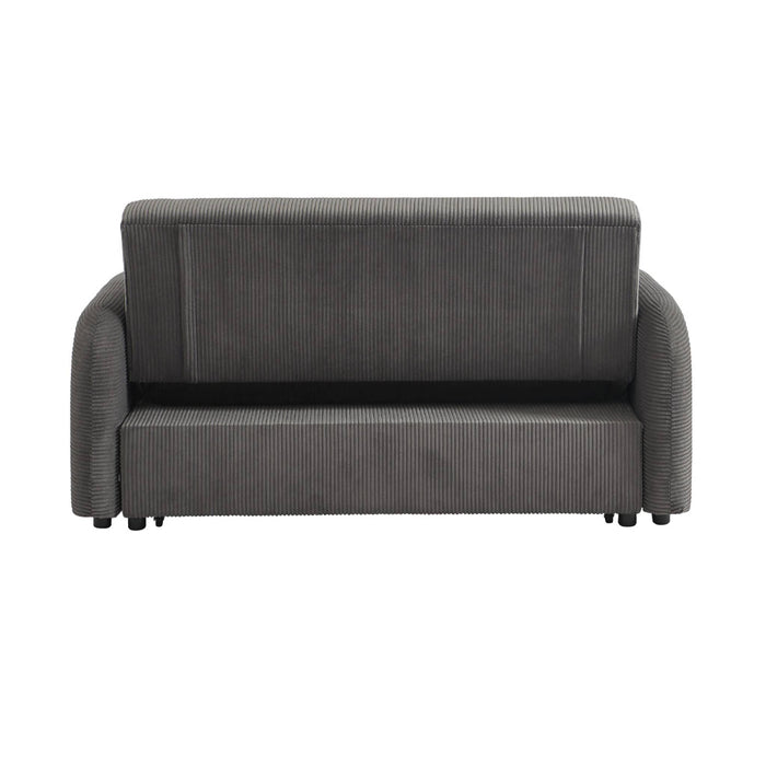 sweeek - Afrondbare slaapbank 2 plaatsen ribfluweel