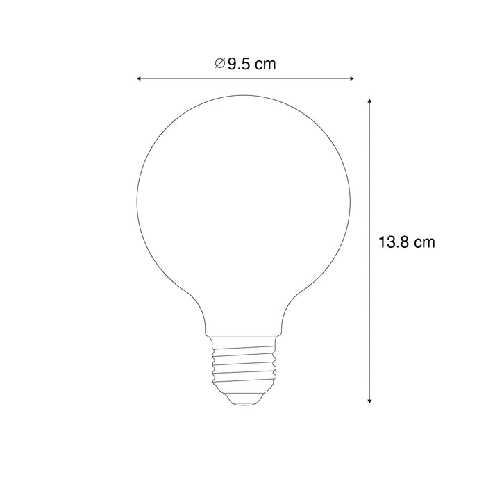 LUEDD E27 LED lamp G95 helder 3.8W 806 lm 3000K