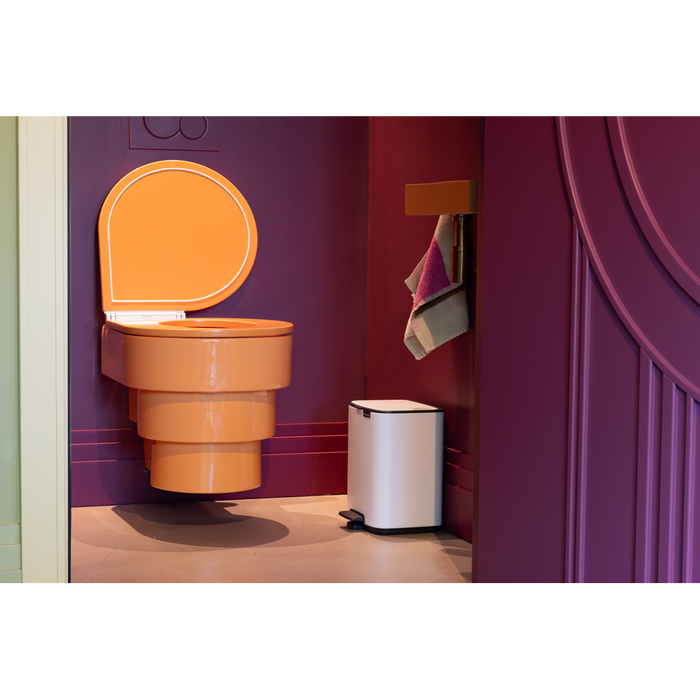 Brabantia Bo Pedaalemmer 7L, kunststof binnenemmer - White