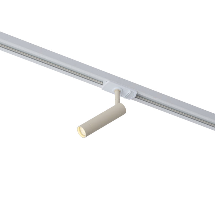 QAZQA Moderne spot beige met wit voor railsysteem 1-fase - Iconic Ivy