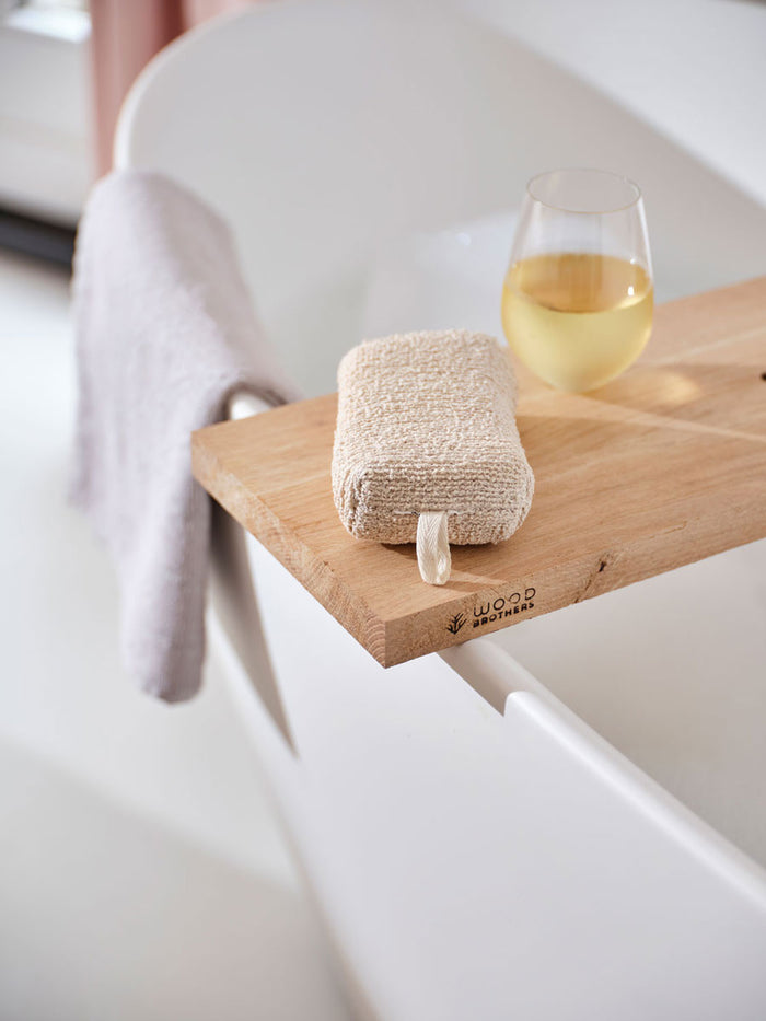 Badplank eiken naturel recht luxe 90 x 20 cm - 25 mm