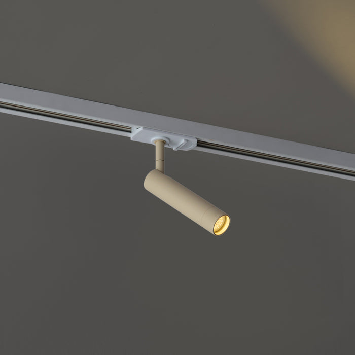 QAZQA Moderne spot beige met wit voor railsysteem 1-fase - Iconic Ivy