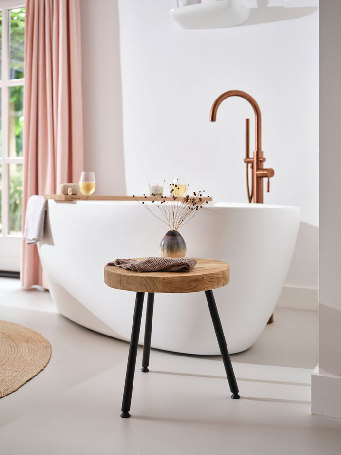 Badplank eiken naturel recht luxe 90 x 20 cm - 25 mm