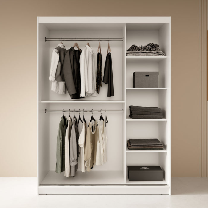 Meubella - Kledingkast Fessaro - Wit - 150 cm