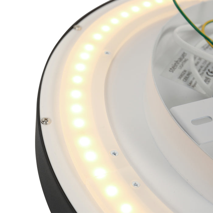 Steinhauer - Plafondlamp Zwart Metaal|Kunststof - 40x40x7cm - Flady