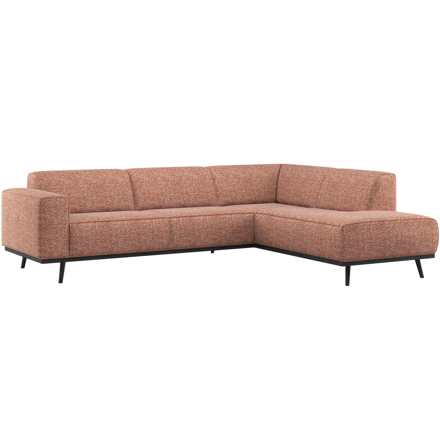 WOOOD Statement Hoekbank Rechts - Polyester - Terra Melange