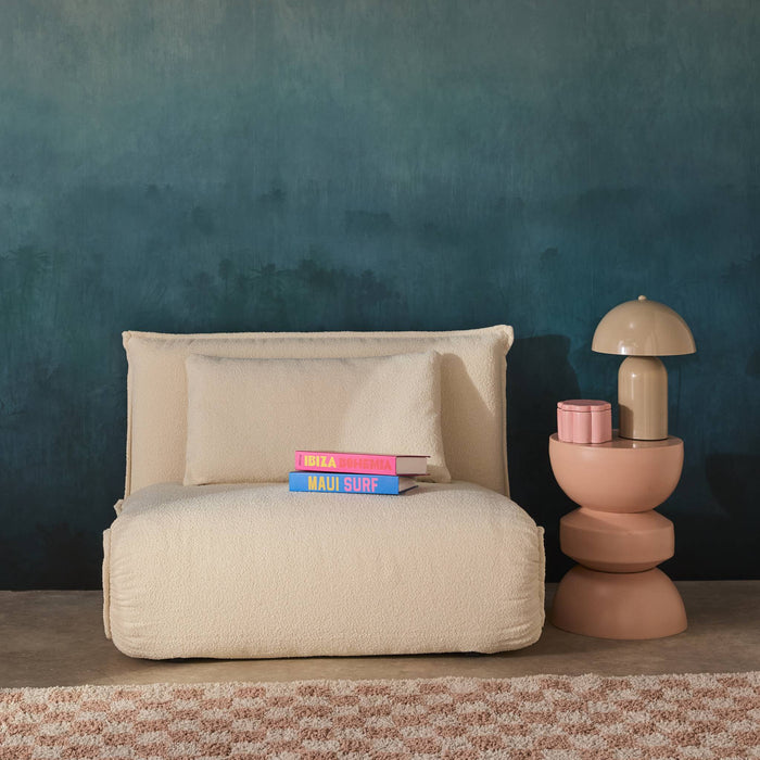 sweeek - Uitklapbare fauteuil boucléstof 1 plaats