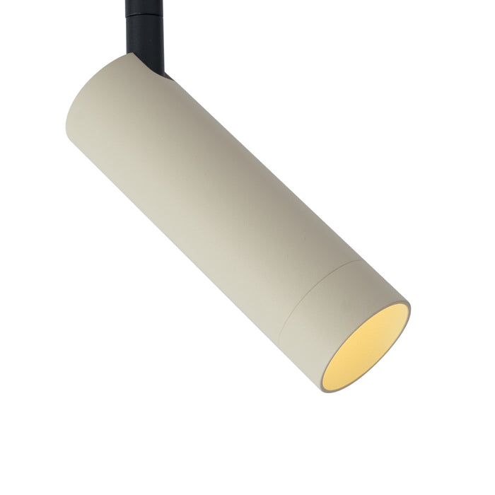 QAZQA Moderne spot beige met zwart voor railsysteem 1-fase GU10 35mm