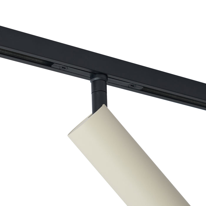 QAZQA Moderne spot beige met zwart voor railsysteem 1-fase GU10 35mm