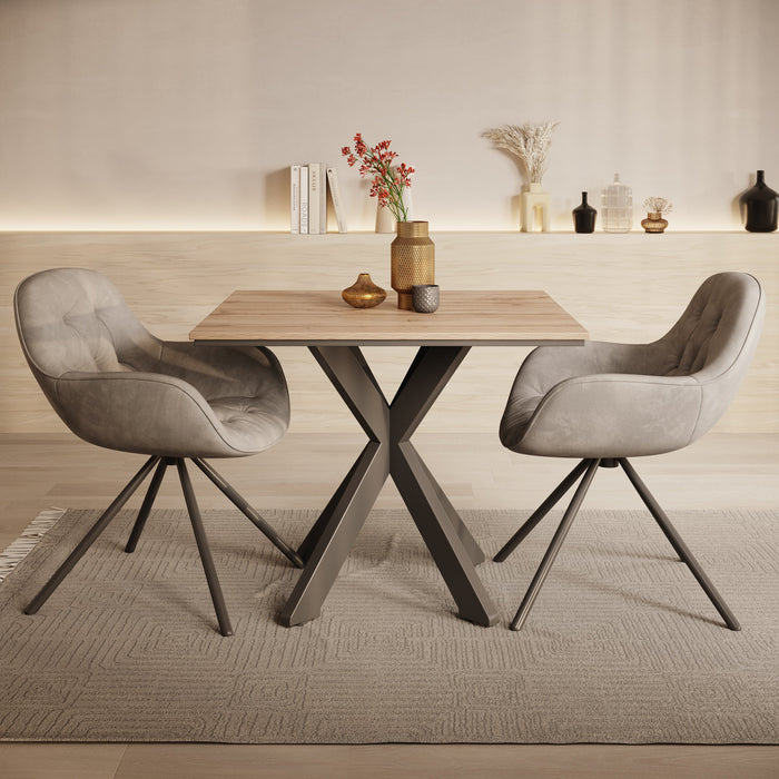 Meubella - Eetkamertafel Pacey - Eiken - 90 cm