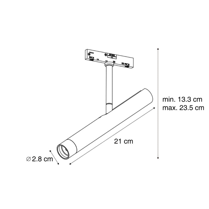 QAZQA Moderne spot donker brons voor railsysteem 1-fase - Slimline