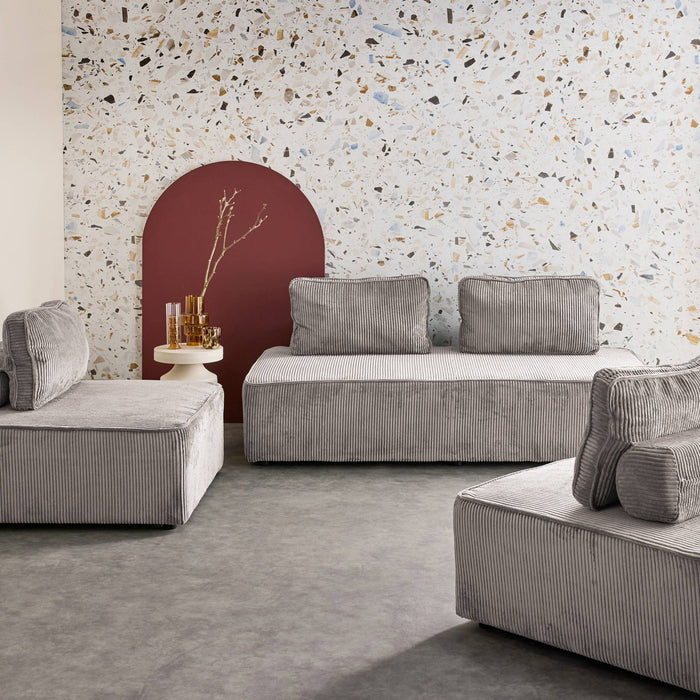 sweeek - Set van fauteuils voor modulaire bank 4 zitplaatsen corduroy