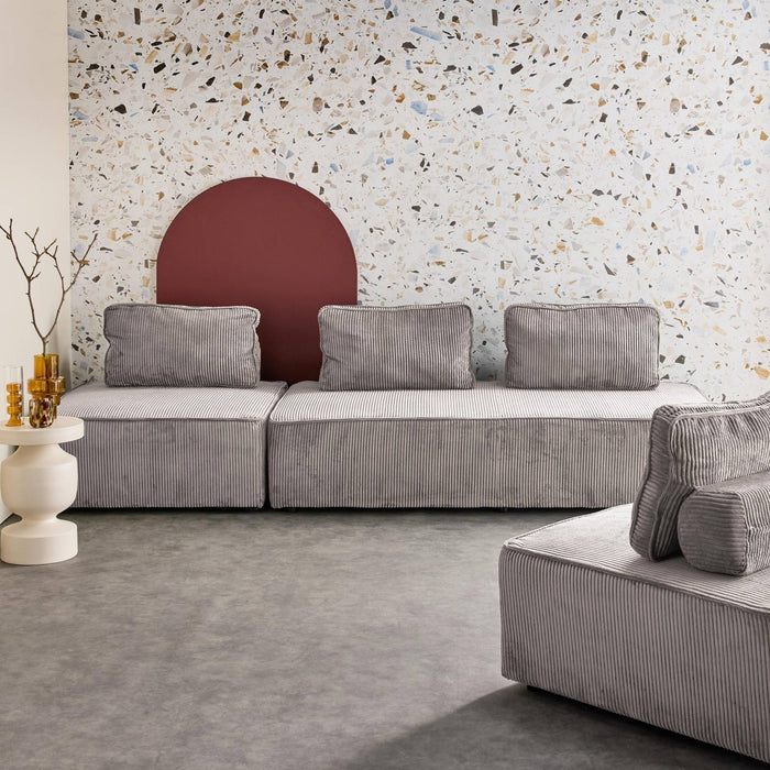 sweeek - Set van fauteuils voor modulaire bank 4 zitplaatsen corduroy